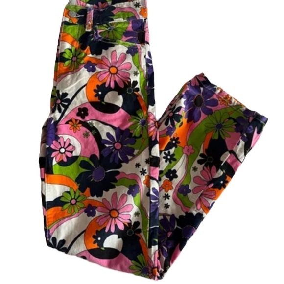 BDG Urban Outfitters Colorful Corduroy Vibrant Retro Print Pants Size 27 RARE!!! - Picture 5 of 11